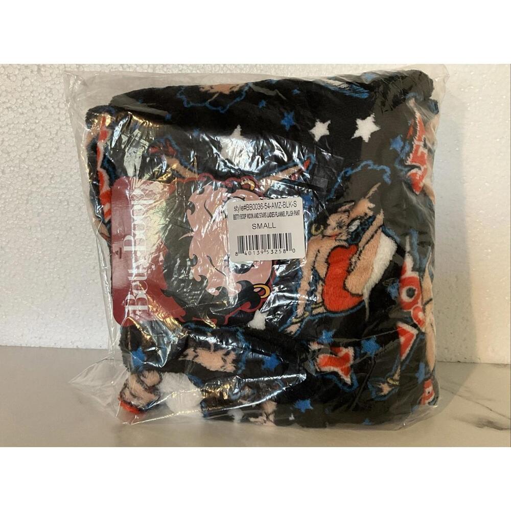Betty Boop Moon & Stars Ladies Flannel Plush Pant (small)